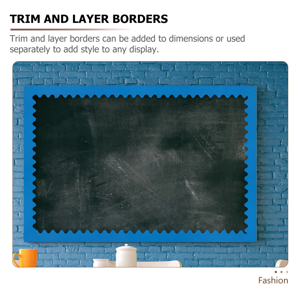 

2 Rolls Wave Bulletin Border Trim Wear-Resistant Decorative Border for Classroom Bulletin Board DIY Craft Supplies