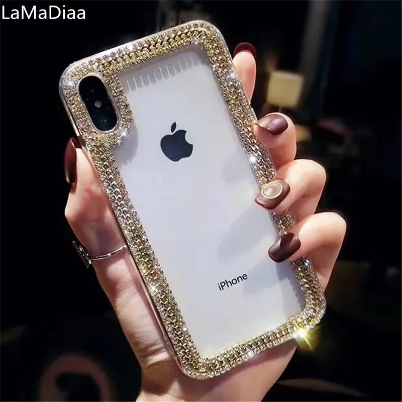 Rhinestone and Diamond Bling Phone Cases, Claw Chain Jewelry, Luxury Crystal Cover for iPhone16Plus 15Pro, 14, 13, 11, 12Pro MAX