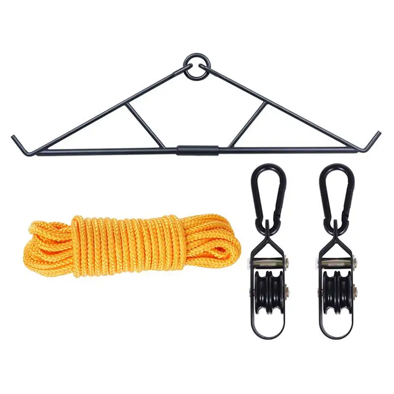 Deer Gambrel Elk Hoist Pulley Lift System with Gambrel Hunting Game Hangable Kit Deer Hunting Accessories for Butcher