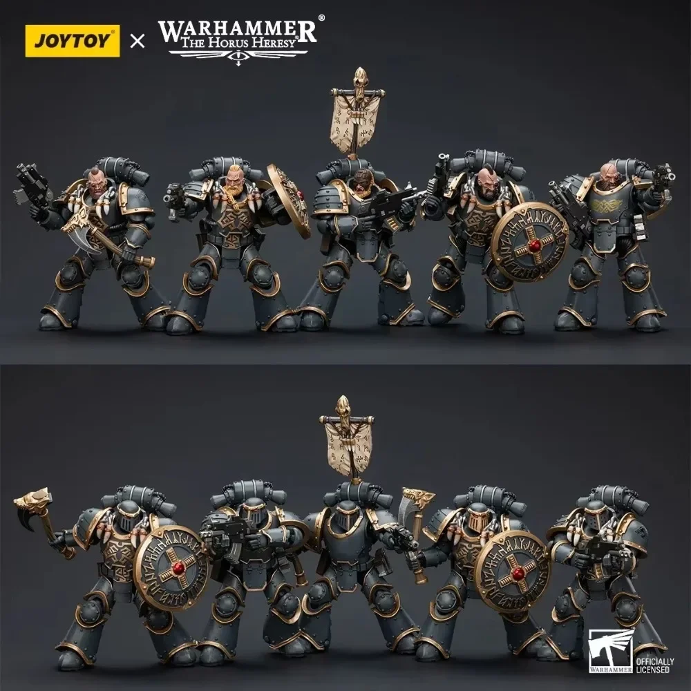 [W MAGAZYNIE] JOYTOY Warhammer 1/18 30k Figurki akcji Space Wolves Grey Slayer Pack Kolekcja Anime Model Legion Joint Ruchoma zabawka