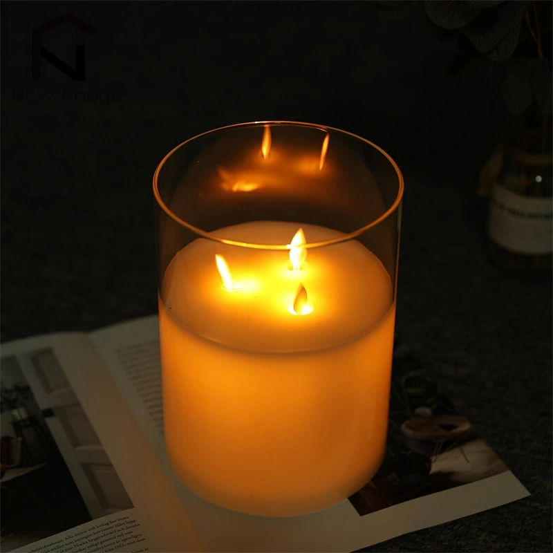 1pcs LED Candles For Decoration Cylindrical Flickering Flameless LED Electronic Candle Tea Light Wedding Birthday Decor Tealight