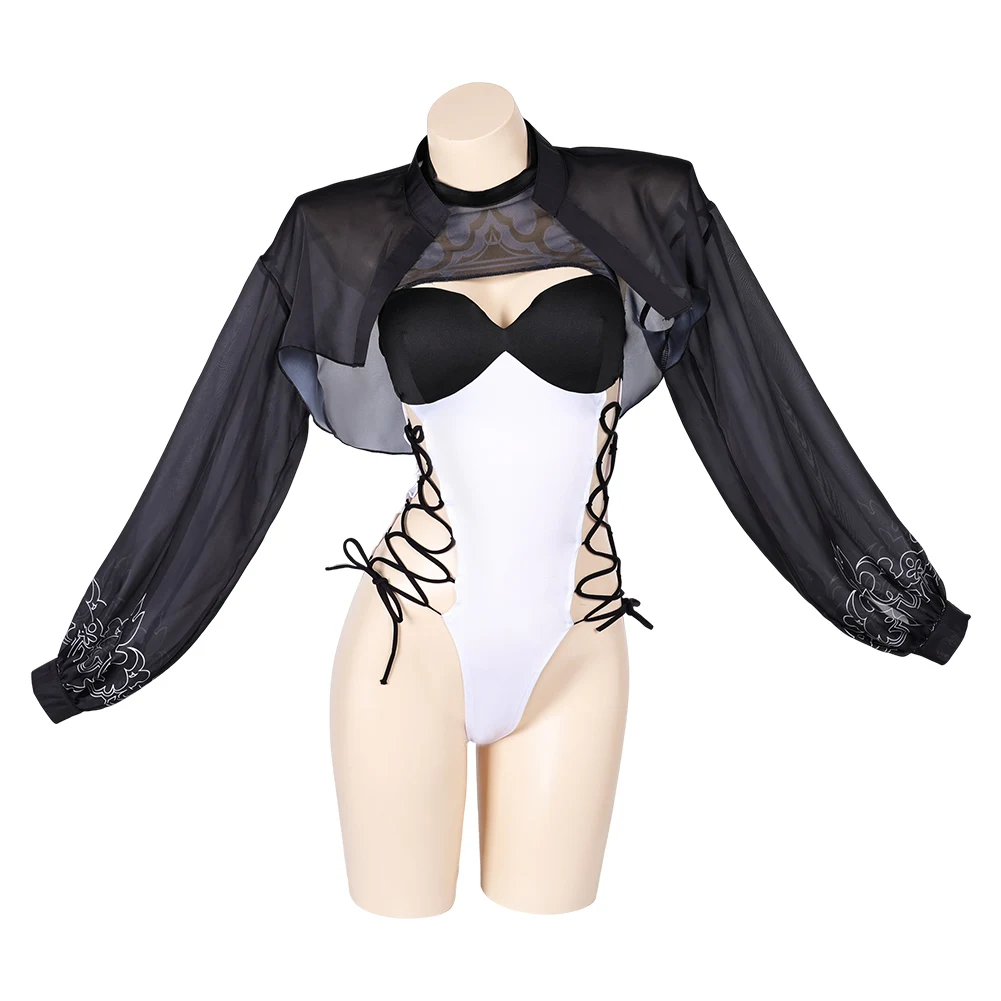 No2 Type B Bikini Swimsuit Cosplay Swimwear Game NieR:Automata Ver1.1a Costume Jumpsuit Outfits Halloween Carnival Party Suit