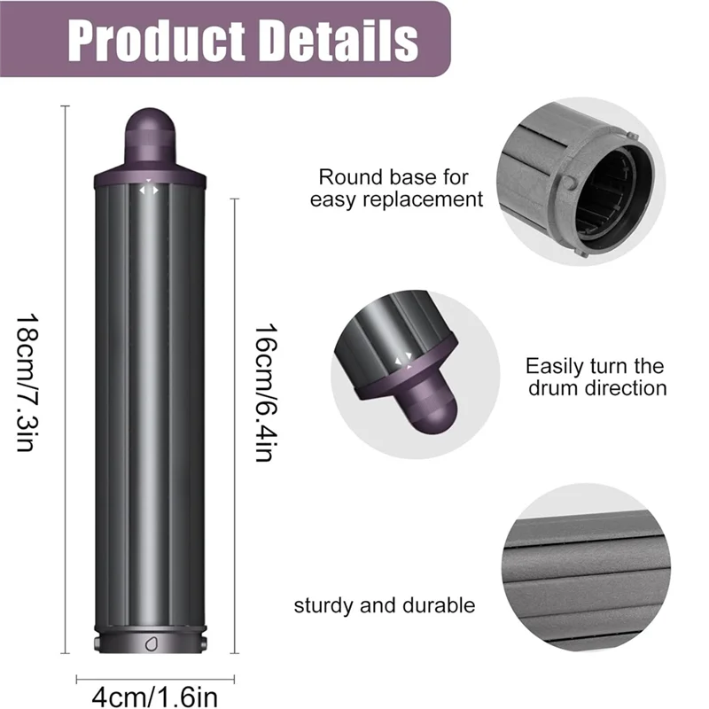 ملحقات أسطوانات تجعيد الشعر KEOL لمصفف دايسون اير راب، قطع غيار 40 مم