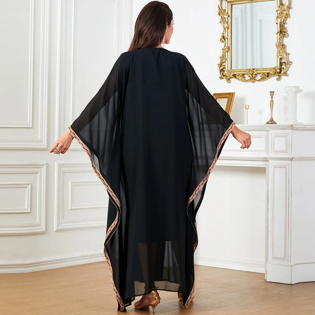 Il più nuovo arabo musulmano moda donna abito manica a pipistrello abito allentato Islam Dubai Casual Abaya saudita Marocco Ramadan partito maxi abiti