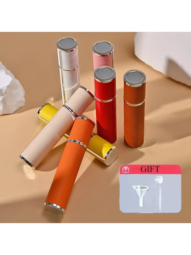 Flacon pulvérisateur de parfum en verre et cuir de luxe de 10ml, Mini atomiseur de parfum rechargeable Portable, bouteilles de recharge de parfum de voyage vides