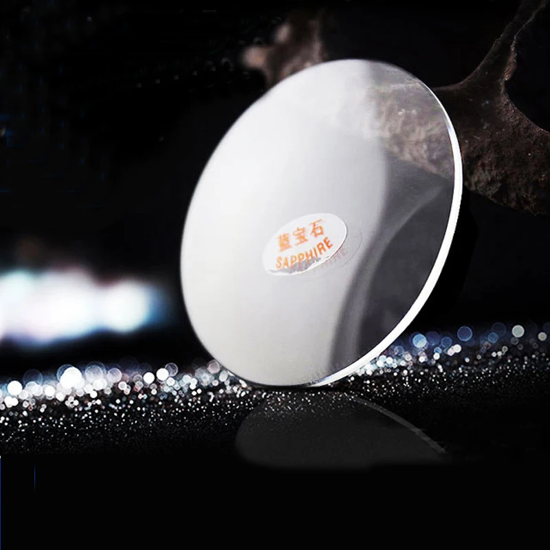 Double Dome  flat watch lens Sapphire Glass replacement diameter 20mm-40mm circular transparent watch lens glass
