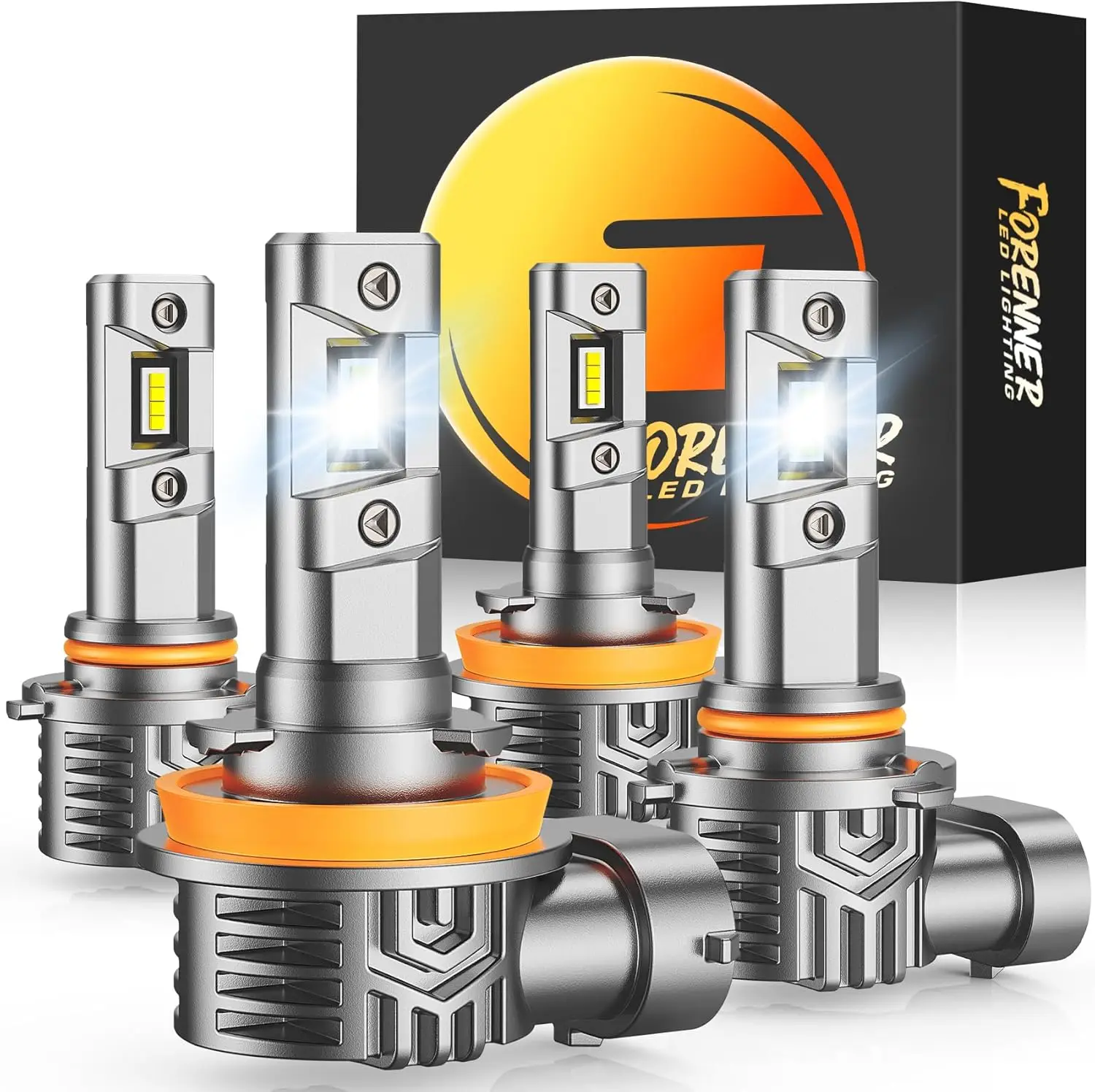 

H11 9005 LED Bulbs Combo, 80000LM Super Bright, Easy Install H11/H9/H8/9005/HB3, IP68 Waterproof, Pack of 4