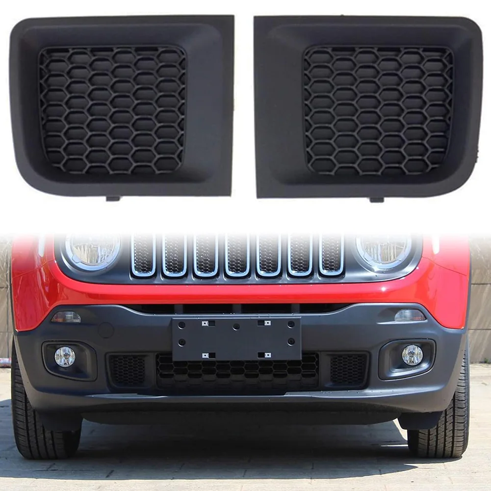 Left Right Front Lower Bumper Grille for Jeep For Renegade 2015 2016 2017 2018 One Pair Replacement with OE 5XB62LXHAA - view 6
