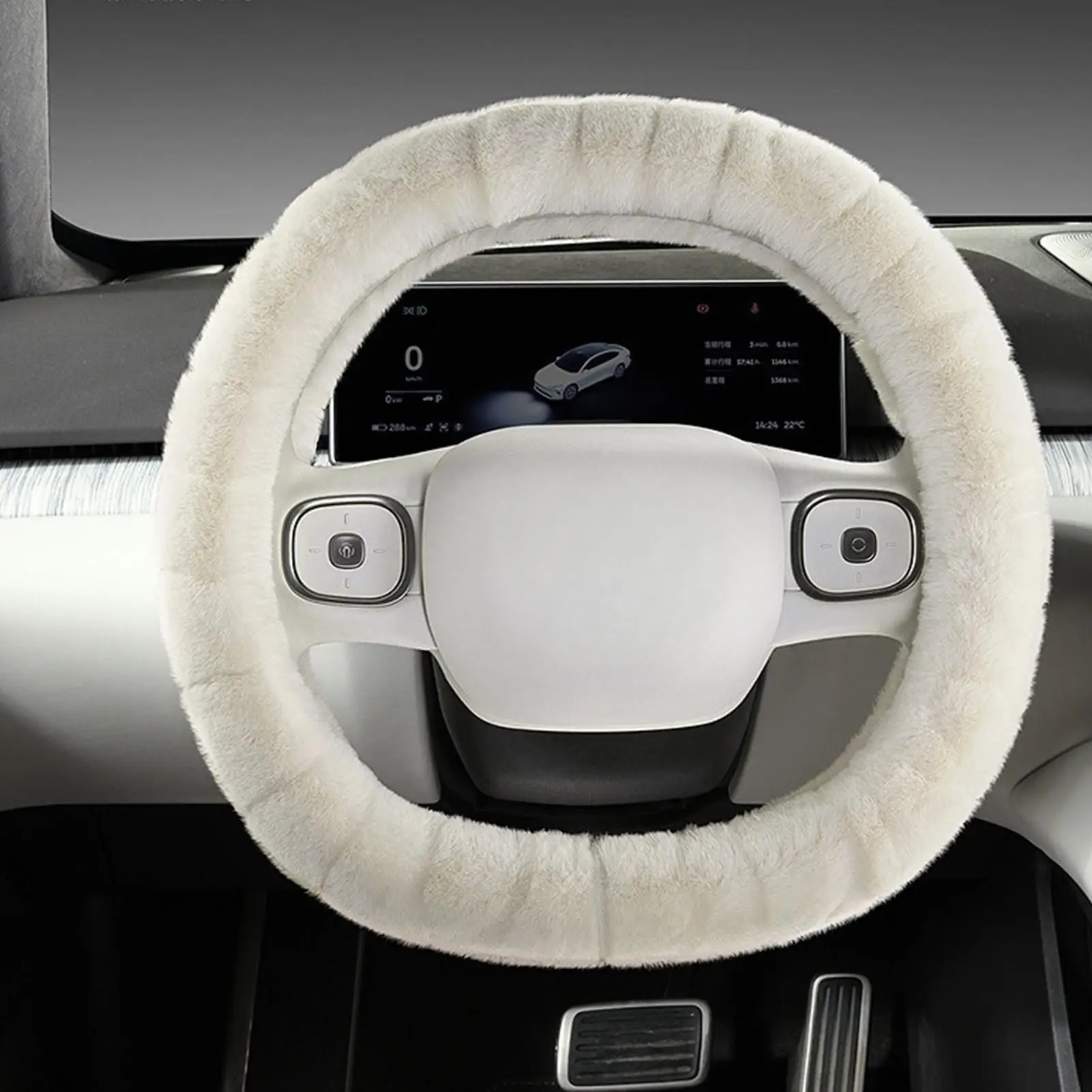 

Мягкие плюшевые чехлы на руль автомобиля, теплые зимние бархатные чехлы, милые автомобильные аксессуары для прицепа, грузовика, седана, пикапа