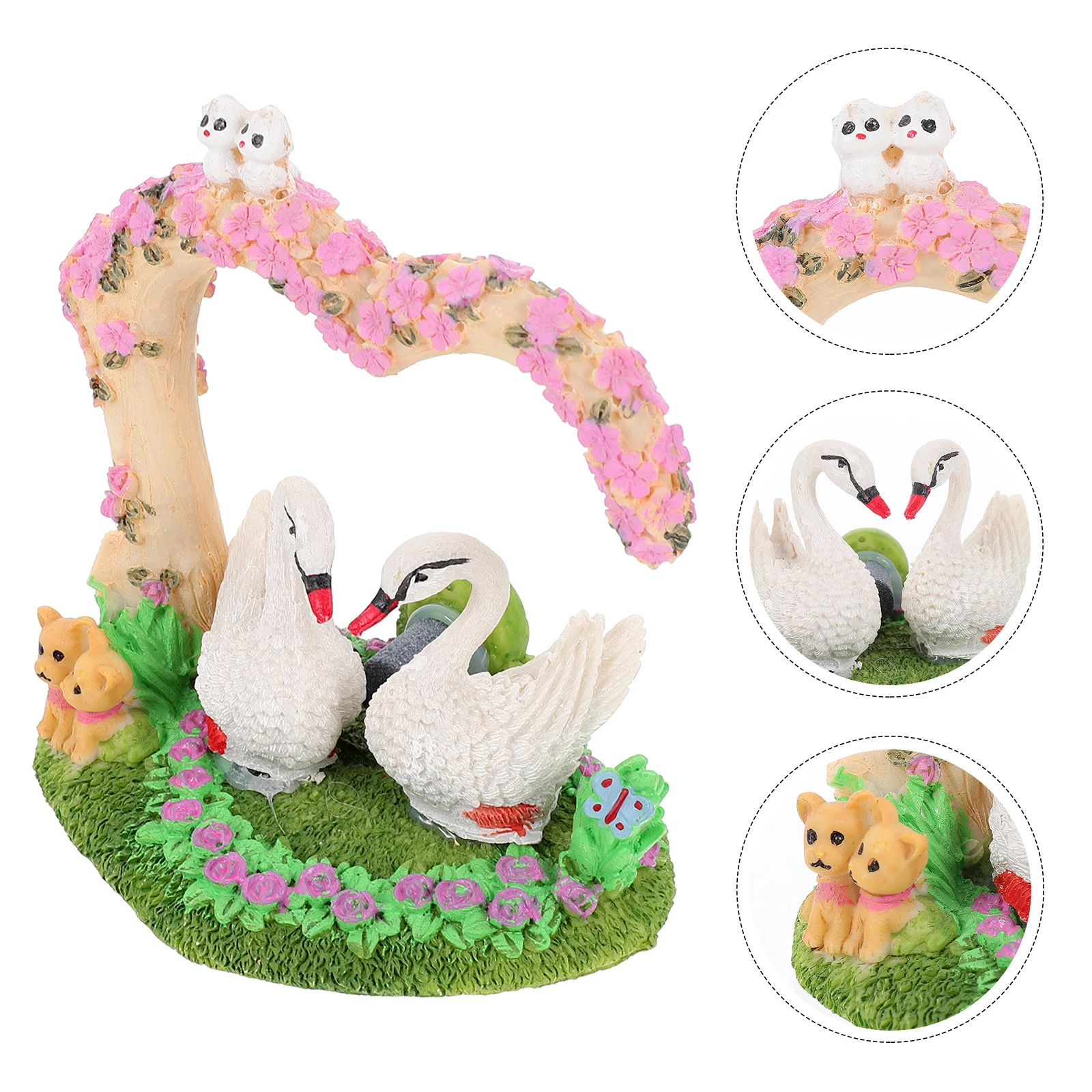 

Resin Swan Decor Decorative Fish Tank Swan Ornament Delicate Aquarium Accessory Lovely Aquarium Ornament Fish Tank Accessory