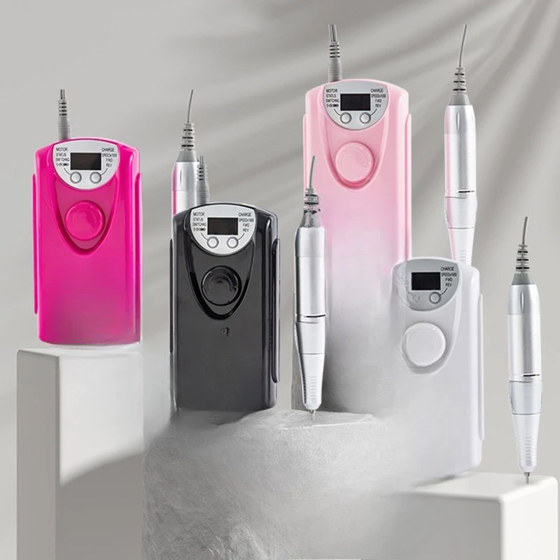 

Розовая пилочка для маникюра под частным брендом, перезаряжаемый лак для ногтей, 35000 об/мин, профессиональная электрическая дрель для ногтей, оборудование для салона