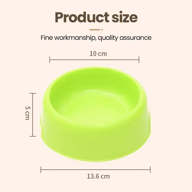 Multifunctional Candy Colored Plastic Dog Bowl Cat Bowl Feeding Water Puppy Feeder Pet Feeding Supplies Cute and Easy To Carry