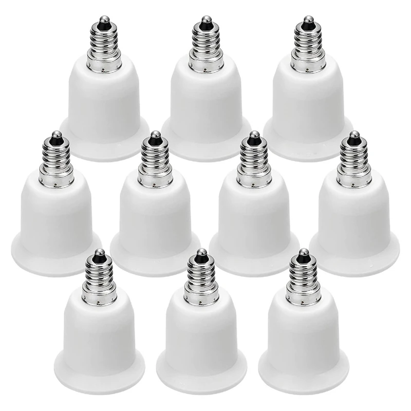 25 Pack E12 To E26 Adapter E12 Light Socket To Medium Base E26 E27 Converter Light Socket Adapter Chandelier Socket