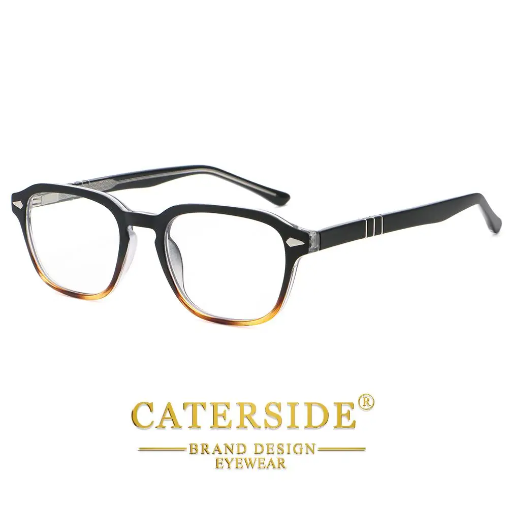 CATERSIDE Klassisches modisches Brillengestell für Herren, hochwertiges PC-Quadrat-Brillengestell, Damen-Outdoor-Business-Dekorationsbrille – Detail 7