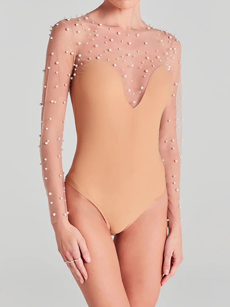 Nowa moda damska Solidne pajacyki całoroczne, odzież codzienna Seksowne patchworkowe proste kombinezony, 2025 Eleganckie damskie body bez rękawów — zdjęcie 6