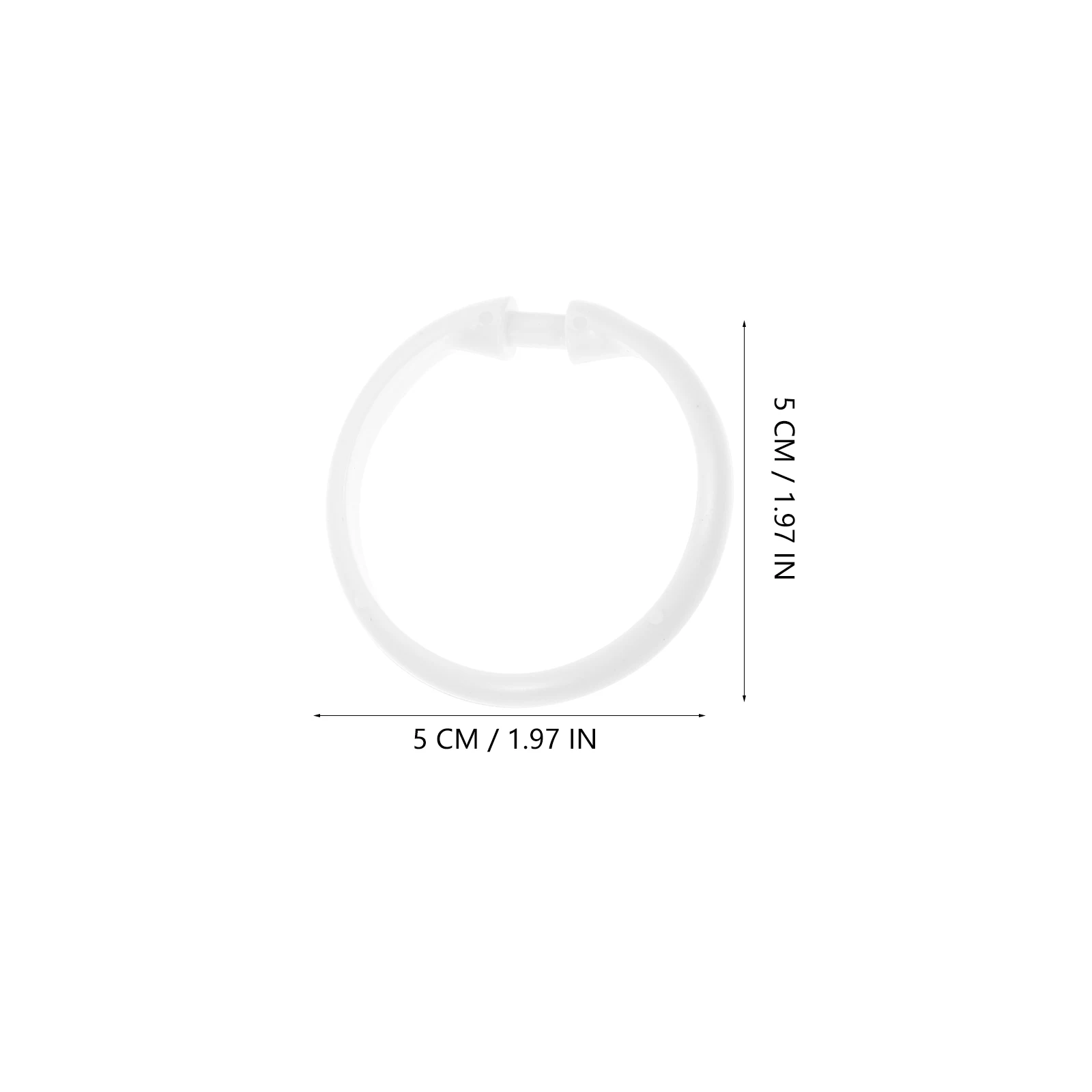 12 Pcs Lightweight Plastic Hooks Shower Curtain Rings Smooth Gliding Bath Drape Clip Home Decor Accessories
