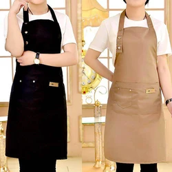 Canvas Polyester Pocket Apron Butcher Crafts Baking Chefs Kitchen Cooking BBQ 74.5*67cm Suitable For Home Use And Restaurant