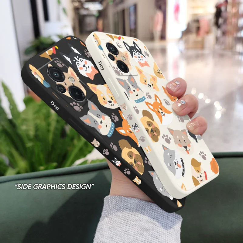 Funda de teléfono redonda para Xiaomi Poco F7 X7 M6 X6 F6 M5 M5S F5 X5 F4 X4 M4 F3 M3 X3 Pro Ultra C40 4G 5G GT NFC, funda de silicona