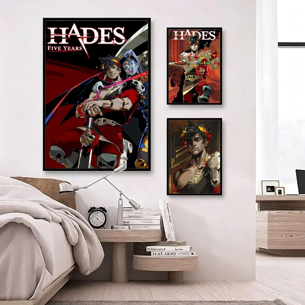game Hades Poster Poster HD Waterproof Self-adhesive Art Print Wall Decor for Bedroom Living Room Gift