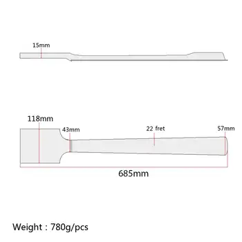 DIY吉他琴頸楓木槳式琴頭22適用於電吉他 10 best sales 烤楓木琴頸 Strat - №9
