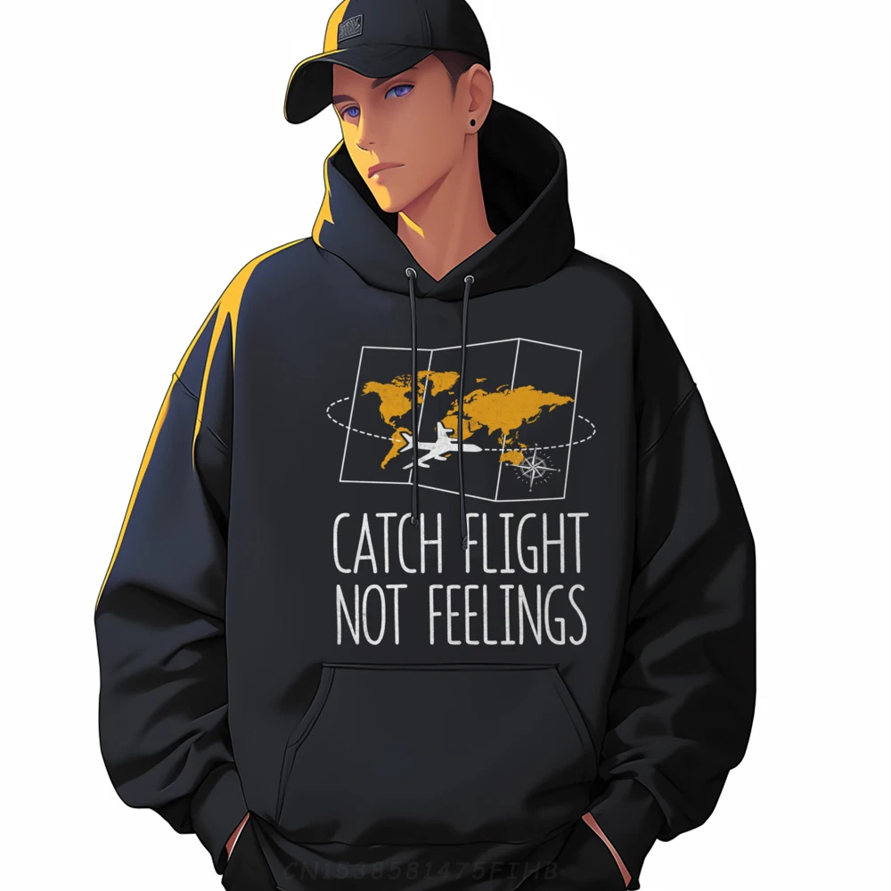 Flight Not Feelings Funny Traveling Humor Travel Fall Clothes Aesthetic Durable and wear-resistant Men's Shirt