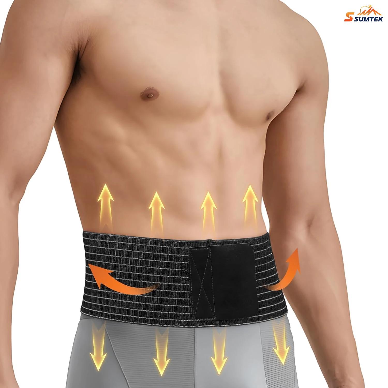 

Umbilical Hernia Belt Abdominal Binder With Hernia Support Pad - Navel Ventral Epigastric Incisional and Belly Button Hernias