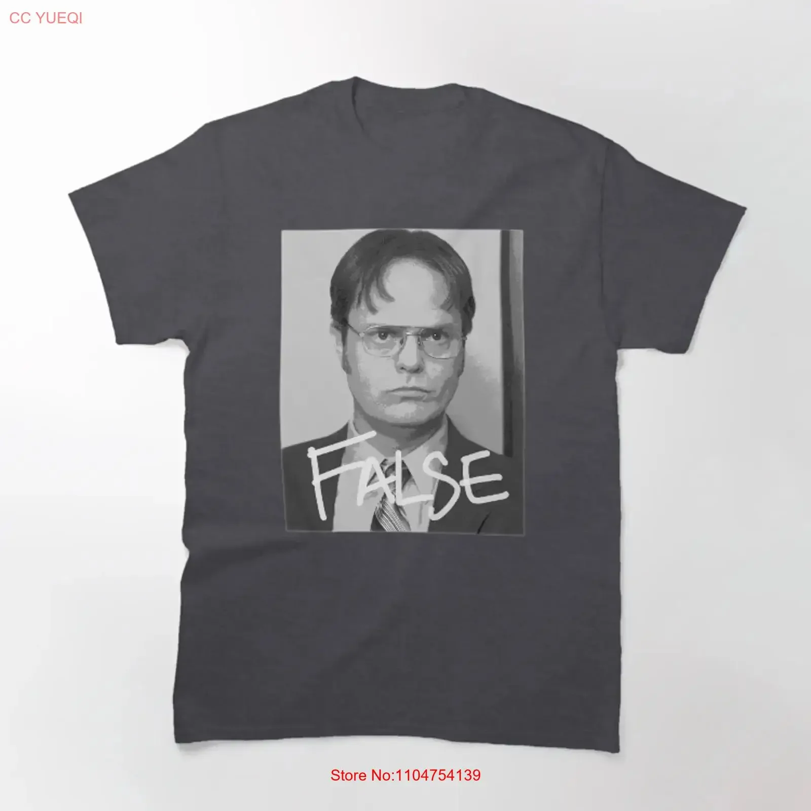 Dwight Schrute False Classic T Shirt vintage Washed homme Stretched Top For Everyday Wear Soft Comfortable Unisex Stylish