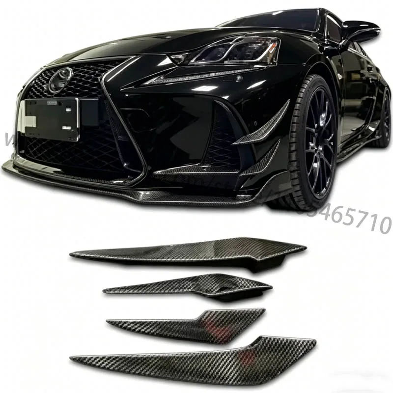 

For 2017 Lexus IS250 IS300, Carbon Fiber Front Bumper Spoiler, Wind Blades, Body Kit