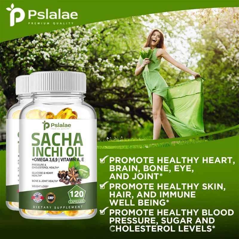 

Sacha Inchi Oil Supplement - Rich in Omega 3, 6 and 9 and Antioxidants - for Brain & Heart HealthSupplements