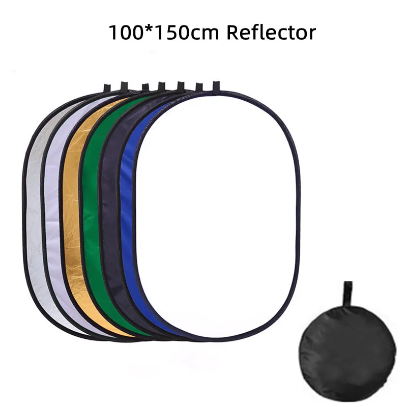 7で1リフレクターフォトスタジオ写真撮影アクセサリー握りポータブル折りたたみ7で1色リフレクターライトディフューザー