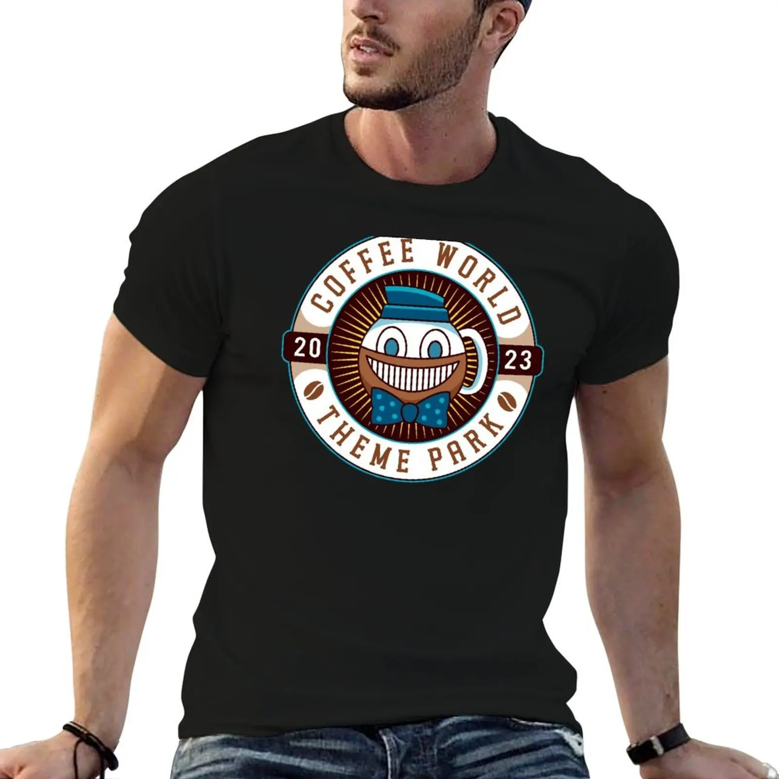 

Watery Coffee World Emblem T-Shirt essential t shirt man graphic t shirt men t shirt cotton 100% T-Shirt