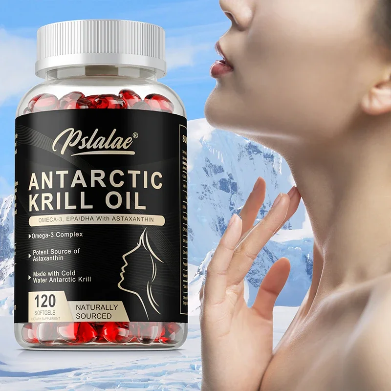 

Antarctic Krill Oil - Supports Eye, Cardiovascular, Joint and Skin, Brain and Heart Health, Non-Gmo