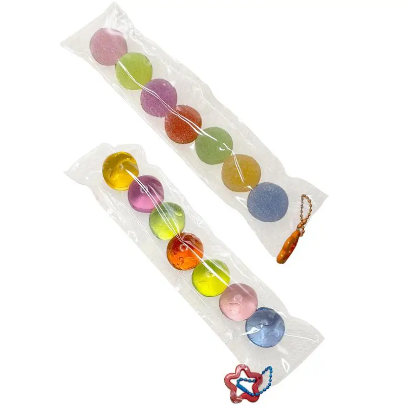 Mochi Sugar Ball Toys Sensory Squeeze Toy Goodie Bag Stuffers Sensory Stress Squeeze Toy Rainbow Pinch Ball Grab And Snap Hand