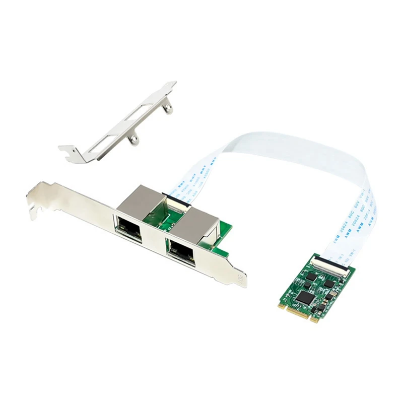 Gigabit Network Card M.2 B+M Dual Port Gigabit Server NIC 10/100/1000Mbps Ethernet NIC For PC