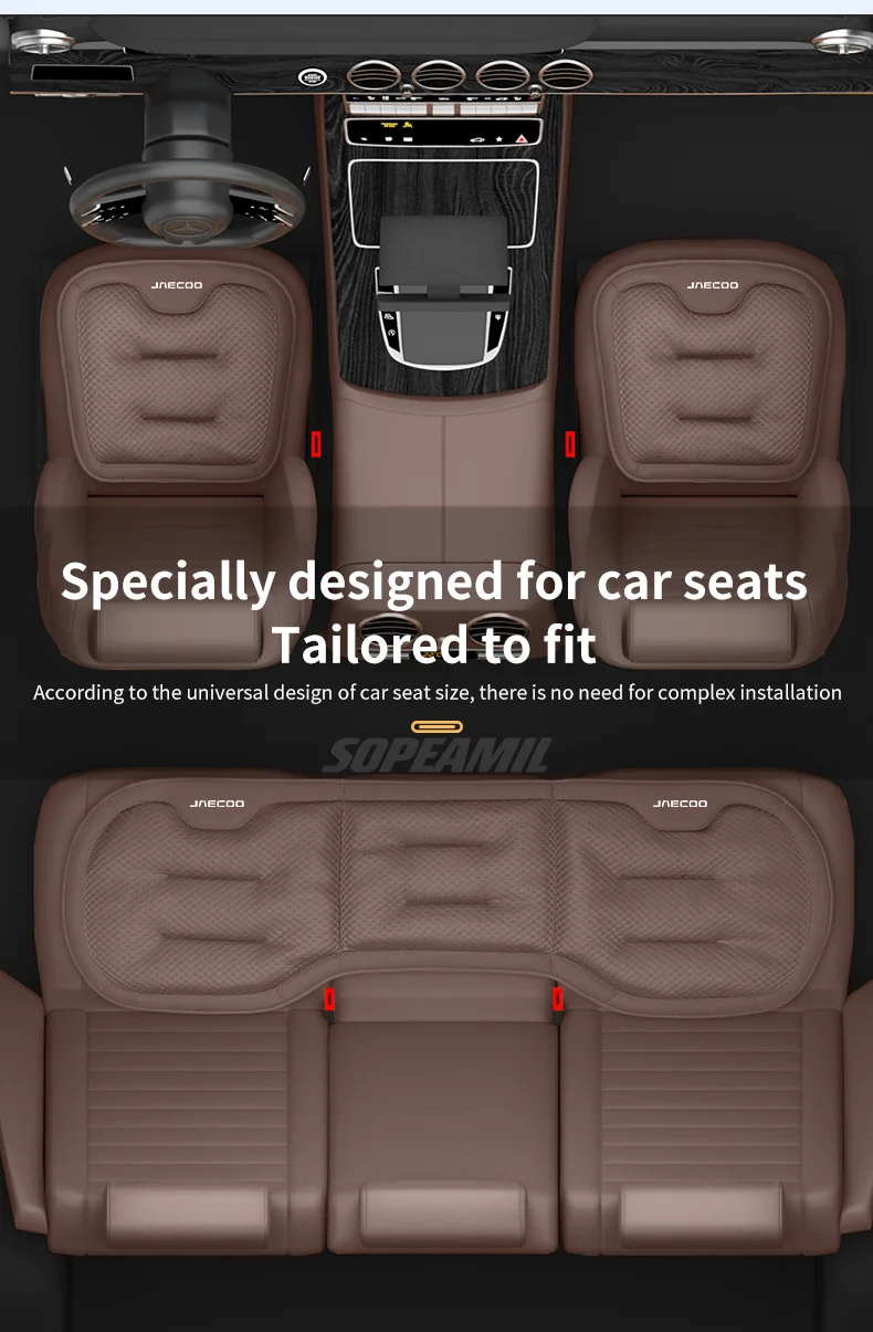 Für Chery JAECOO J5 J5EV J6 J7 J7SHS J8 J9 2024-2026 Auto-Sitzrückenlehnen-Kissenbezug Atmungsaktiver Sitzschutzbezug – Detail 3