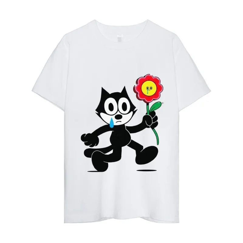 Cartoon The Felixs T Shirt Women Couple Combination Clothes Short Sleeve Collar Fashion Man Cotton