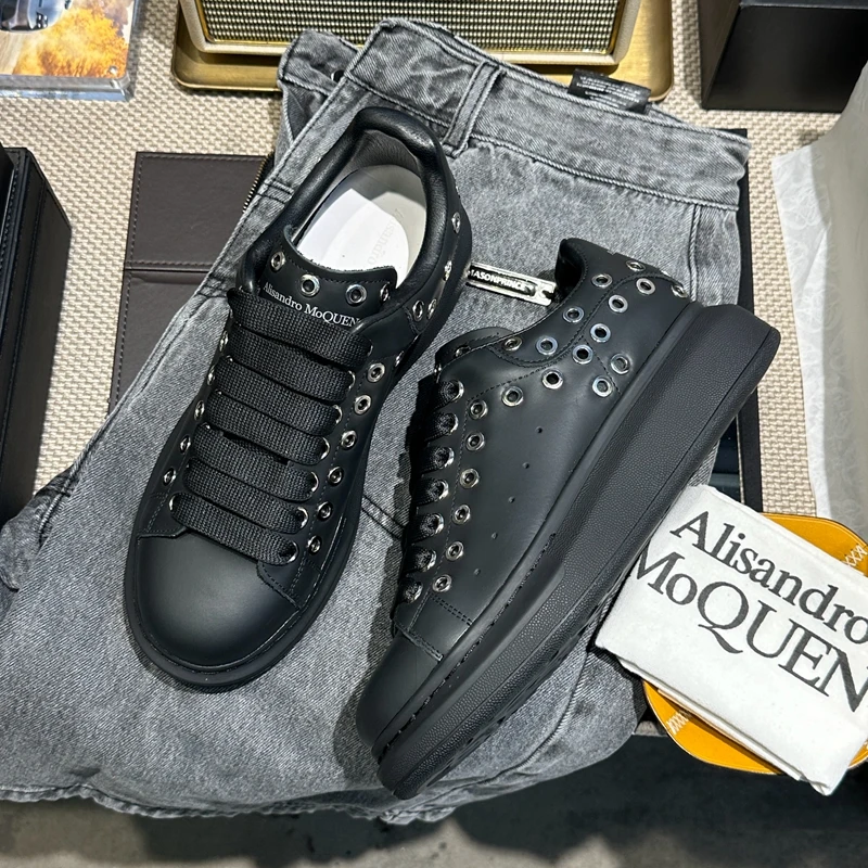 

Ameican and European Men's Casual Shoes Cowhide Leather Hip-hop Highstreet Loafer Shoes Fashion Platform Sneakers Man Trainers