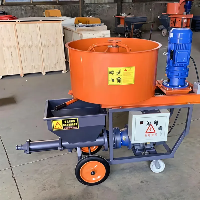 Automatic Mortar Spraying Machine for Wall Plastering Concrete Pouring High Efficiency 4-9KW Motor 100L Hopper 50m