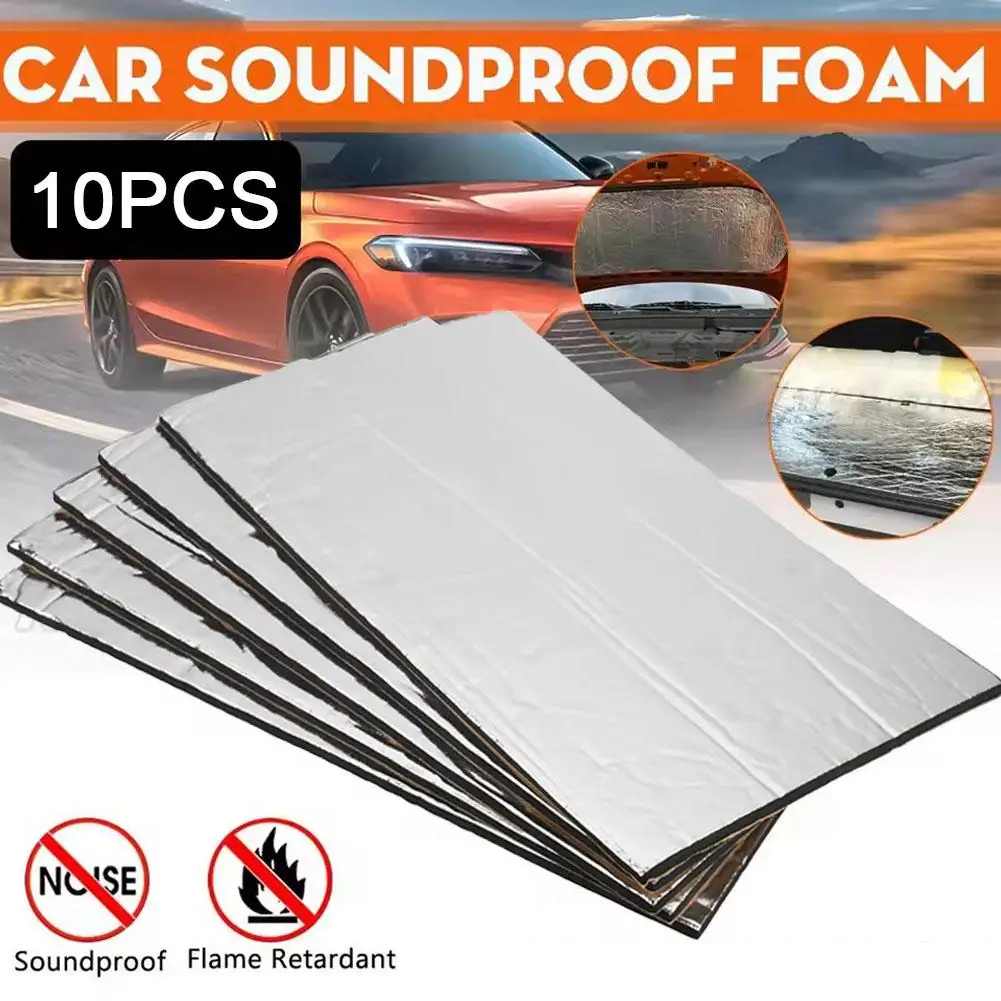 السيارات عازل للصوت حصيرة عازلة للحرارة غطاء السيارة الضوضاء لوحة التخفيت لتعزيز هادئة السيارة والراحة 5/10 مللي متر A4Y3