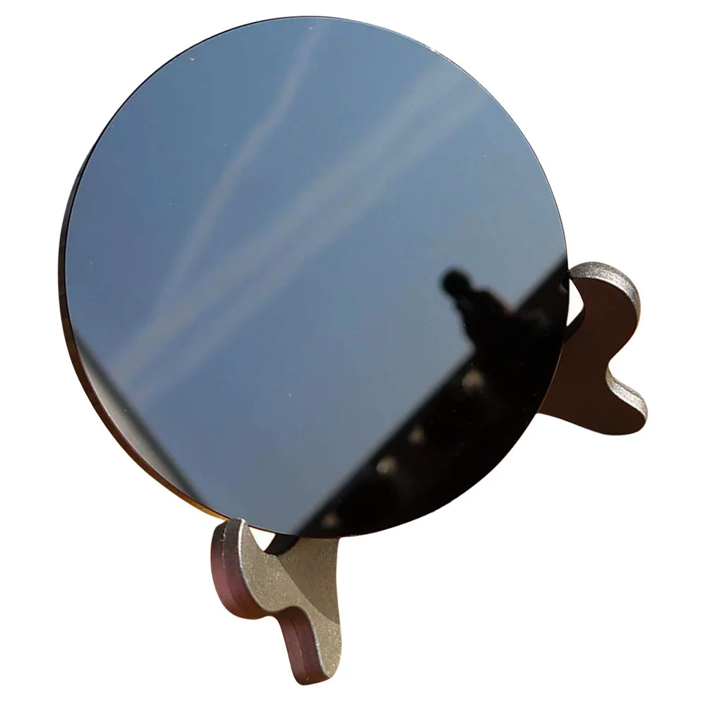 

Obsidian Mirror Decorative Effect Home Modern Crystal Practical Black Round Mirrors Decorations for Room Cafe
