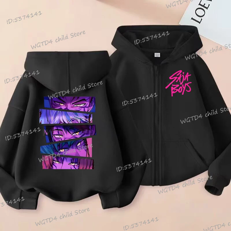 

Anime Kpop Demon Hunters Saja Boys Zipper Hoodie Kid Girl Boy Sweatshirt Zipper Hoody Baby Casual Top Autumn Hoodie Jacket