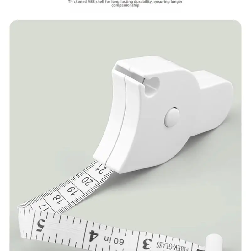 Mini Automatic Retractable Body Measurement Tape, PVC Double-Sided Soft Ruler, Used for Sewing, Tailoring, Fitness, Weight Loss,