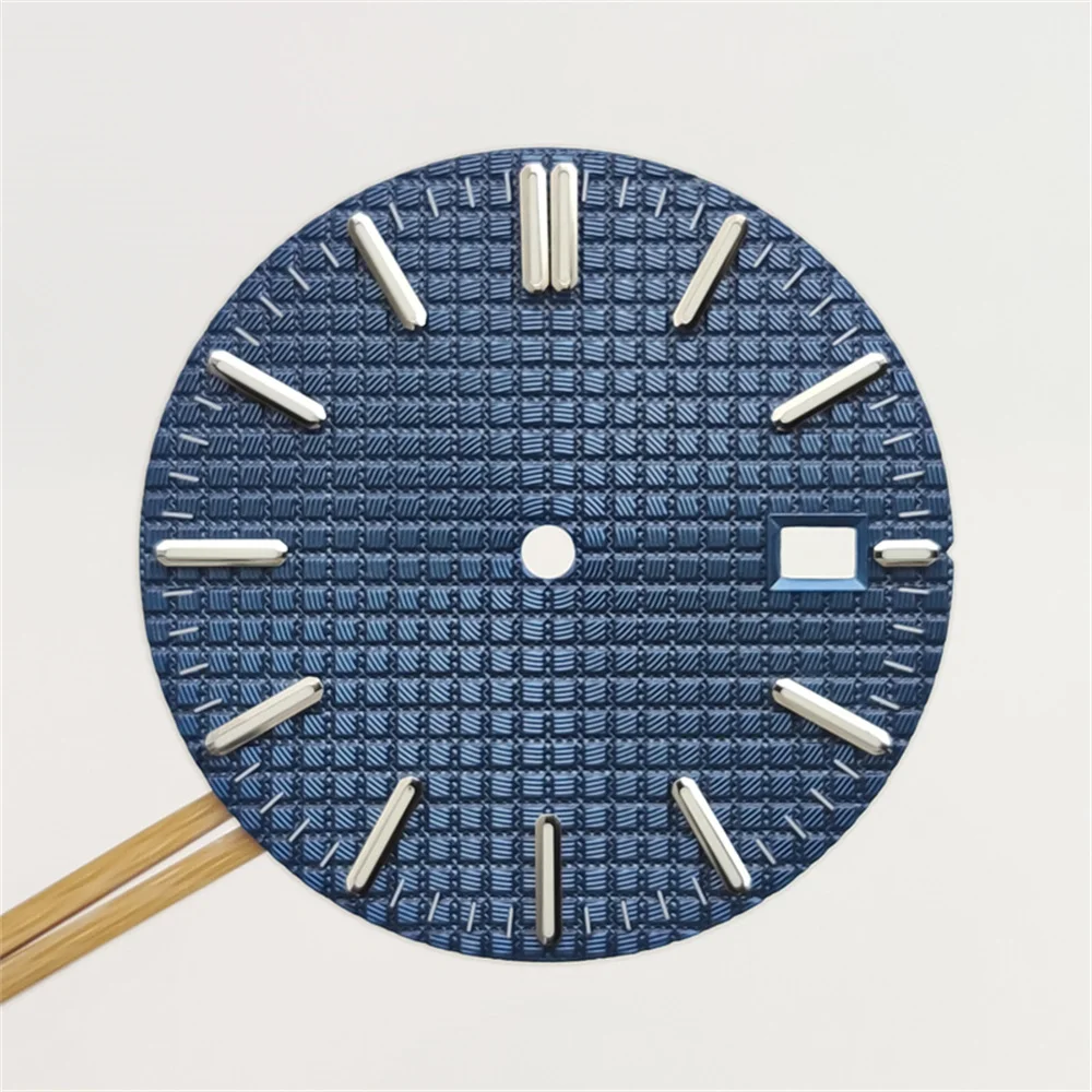 31.8 مللي متر NH35 الطلب لحركة NH35A رويال أوك ap ساعة 3 تاج الهاتفي ساعة الوجه الطلب اكسسوارات الأخضر مضيئة