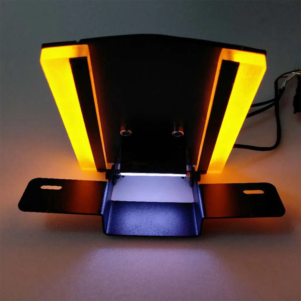 Motorcycle Rear Tail Light Brake Turn Signals Integrated LED Lights License Plate Holder Bracket Fit For H2 H2R H2 R