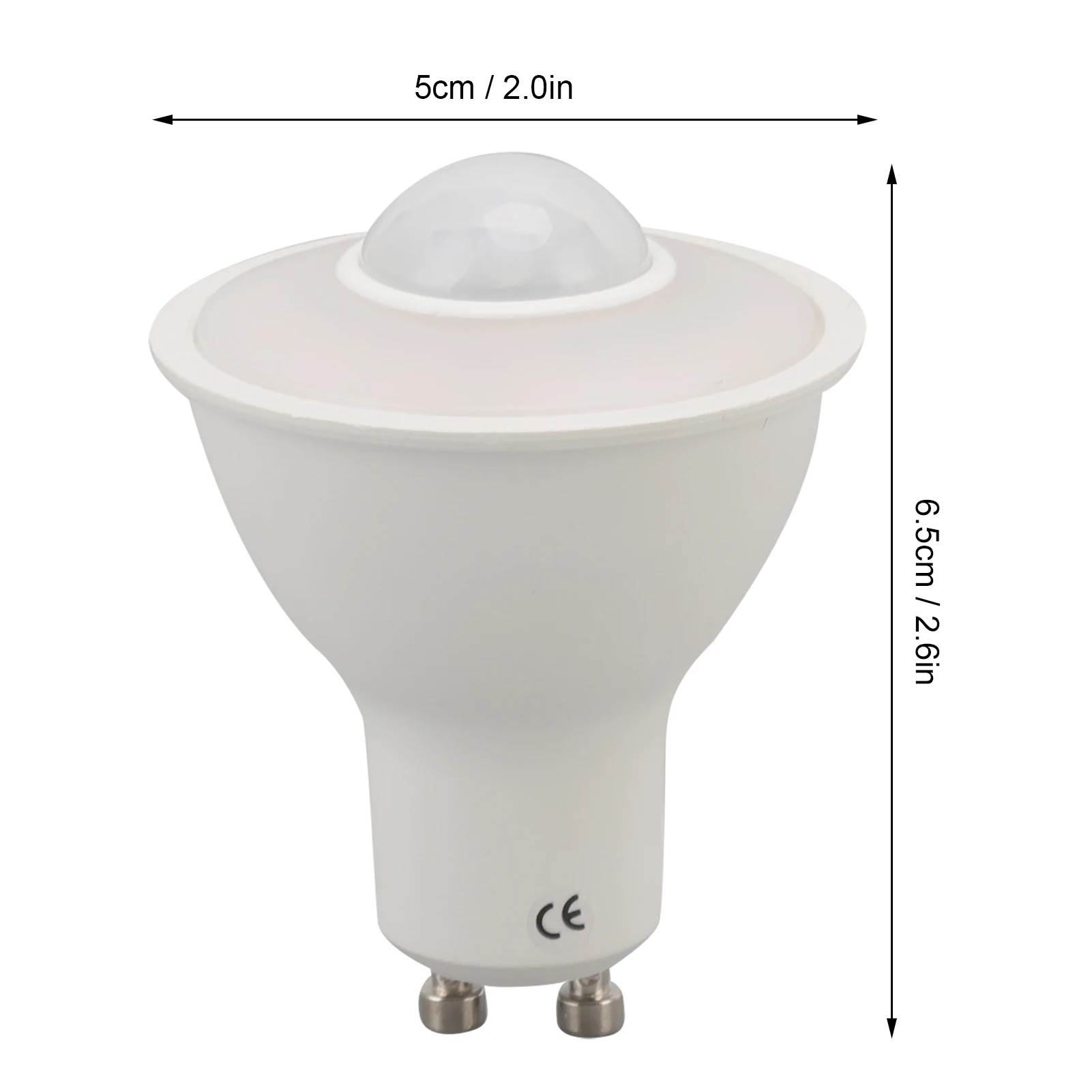 GU10 ضوء لمبة الأشعة تحت الحمراء الإنسان التعريفي استبدال لمبة للسقف الممر الشرفة مصباح ضوء دافئ 3000K 5 واط 500LM التيار المتناوب GU10 لمبة