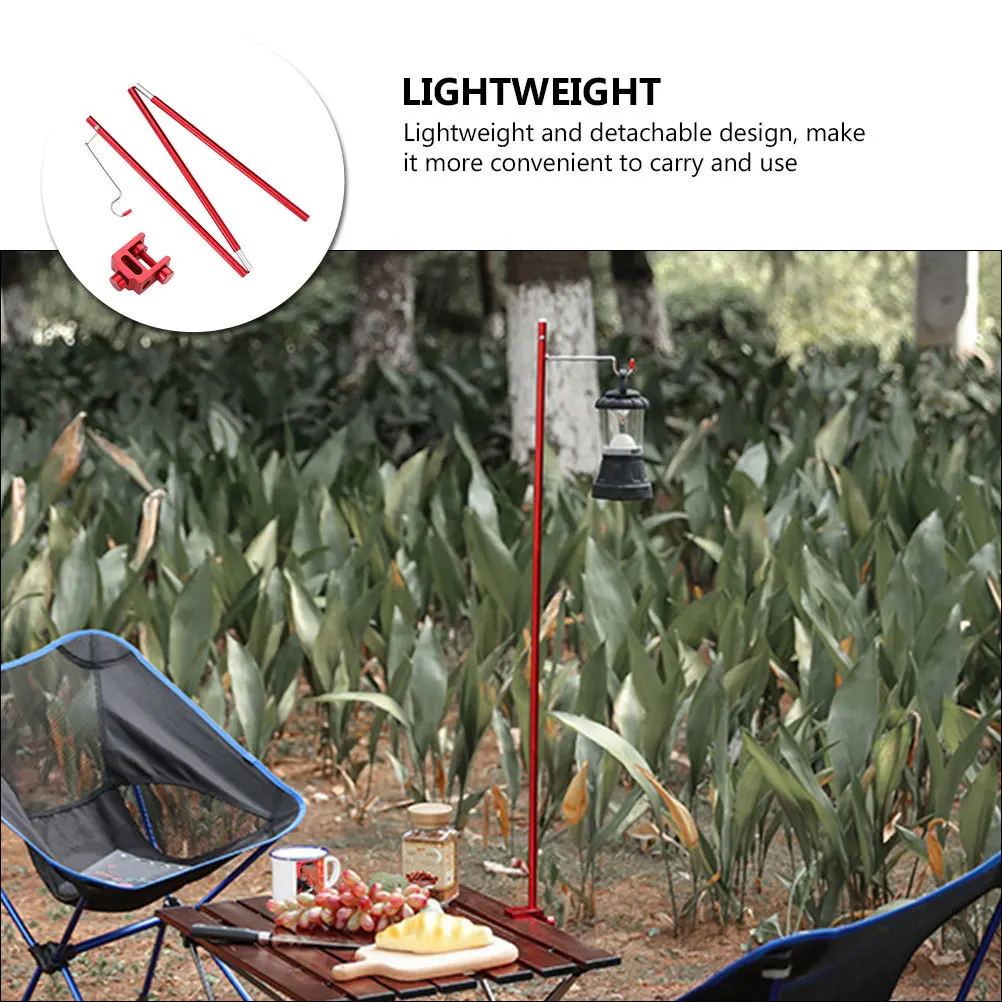 

1Set Folding Camping Lamp Pole Aluminum Alloy Portable Adjustable Multi-Section Outdoor Light Stand Lantern Rack