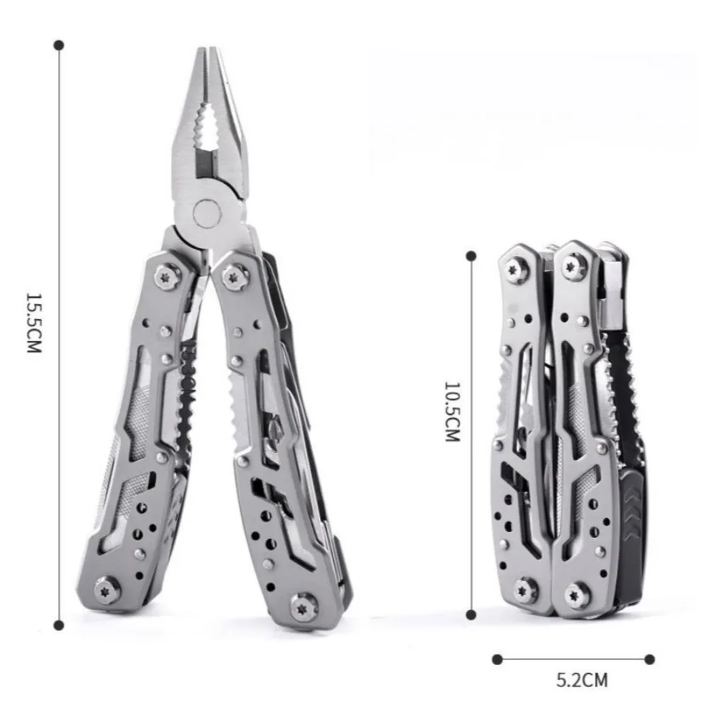 Steel Outdoor Multifunctional Pliers Portable Field Emergency EDC Kit Combination Tool Camping Tactical Folding Knife Pliers