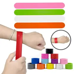 2Pcs Silicone Snap Circle Bracelet Self-Rolling Wristband with Cartoon Pat the Circle Boy Girls Bracelet Toys