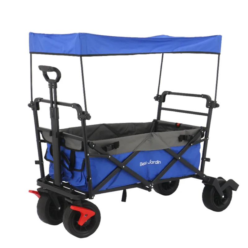 LH with canopy push rod camp cart camping outdoor camping folding portable