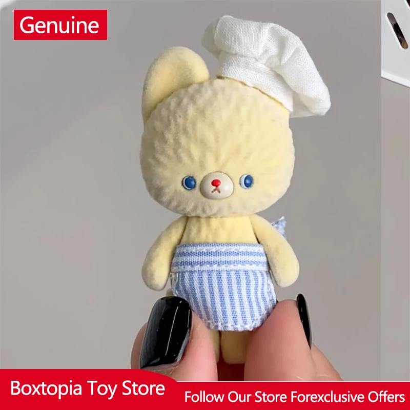 Genuine Kumaru Mini Bear Chef Plush Figure Hanging Card Desktop Ornament Collectible Display Decor For Adult Collectors
